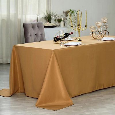 10 Pcs 90"X156" Polyester Tablecloths Wedding Party  Table Linens  Image 2