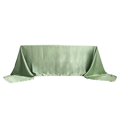 10 Pcs 90X156" Satin Rectangular Tablecloths Wedding Catering Dining Decorations Image 1