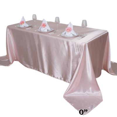 10 Pcs 90X156" Satin Rectangular Tablecloths Wedding Catering Dining Decorations Image 1