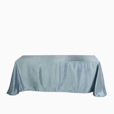 10 Pcs 90X156" Satin Rectangular Tablecloths Wedding Catering Dining Decorations Image 1