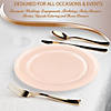 10" Pink Flat Round Disposable Plastic Dinner Plates (40 Plates) Image 4
