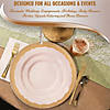 10" Pink Vintage Round Disposable Plastic Dinner Plates (50 Plates) Image 4