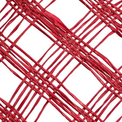 10" Poly Burlap Check Mesh Ribbon: Red Image 1