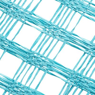 10" Poly Burlap Check Mesh Ribbon: Turquoise (10 Yards) Image 2