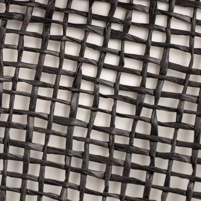 10" Poly Burlap Mesh Ribbon: Black Image 2