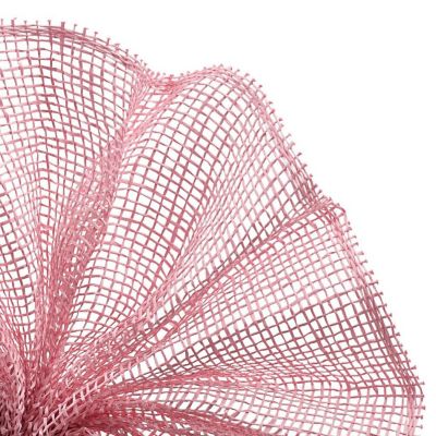 10" Poly Burlap Mesh Ribbon: Light Pink Image 1