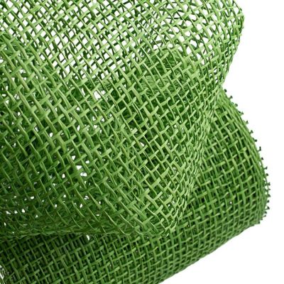 10" Poly Burlap Mesh Ribbon: Lime Green Image 2