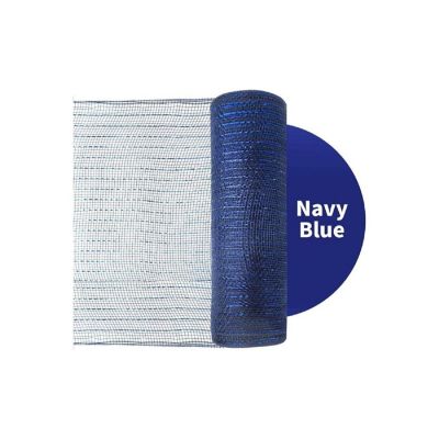 10" Poly Deco Mesh: Metallic Navy/Royal (10 Yards) Image 2