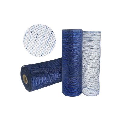 10" Poly Deco Mesh: Metallic Navy/Royal (10 Yards) Image 3