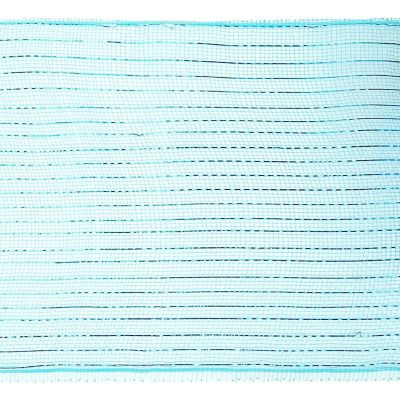 10" Poly Deco Mesh Ribbon: Metallic Turquoise (10 Yards) Image 3