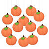 10" Pumpkin Hanging Paper Lantern Decorations - 12 Pc. Image 1