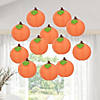 10" Pumpkin Hanging Paper Lantern Decorations - 12 Pc. Image 2