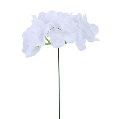 10 Silk Hydrangea Flower Heads Stems Wedding Centerpieces Image 1