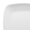 10" Solid White Flat Rounded Square Disposable Plastic Dinner Plates (120 Plates) Image 1