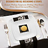 10" Solid White Flat Rounded Square Disposable Plastic Dinner Plates (120 Plates) Image 4
