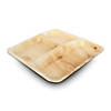 10" Square Palm Leaf 3-Partition Eco Friendly Disposable Dinner Plates (25 Plates) Image 1