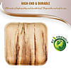 10" Square Palm Leaf Eco Friendly Disposable Dinner Plates (100 Plates) Image 3