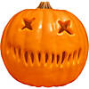 10" Trick &#8217;r Treat&#8482; Sam&#8217;s Light-Up Pumpkin Decoration Image 1