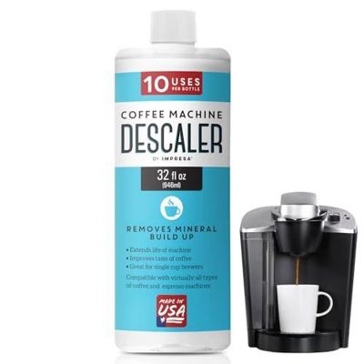 10 Uses 32oz Coffee Machine Descaler Virtually All Single Use Coffee and Espresso Machines Image 1