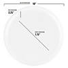 10" White Flat Round Disposable Plastic Dinner Plates (40 Plates) Image 2