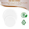 10" White Flat Round Disposable Plastic Dinner Plates (40 Plates) Image 3