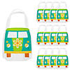 10" x 10" Medium Groovy Van-Shaped Nonwoven Tote Bags &#8211; 12 Pc. Image 1