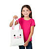 10" x 11" Medium Easter Bunny Canvas Tote Bags - 12 Pc. Image 2