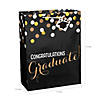 10" x 13" Large Black & Gold Graduation Paper Gift Bags with Tag - 12 Pc. Image 1