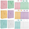 10" x 13" Large Pastel Paper Gift Bags - 12 Pc. Image 1