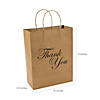 10" x 13" Large Thank You Kraft Paper Gift Bags - 12 Pc. Image 1