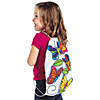 10" x 15 1/4" Color Your Own Butterfly Canvas Drawstring Bags - 12 Pc. Image 2