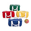 10" x 8" Small Blue, Red, Green & Yellow Canvas Duffle Bags - 12 Pc. Image 1