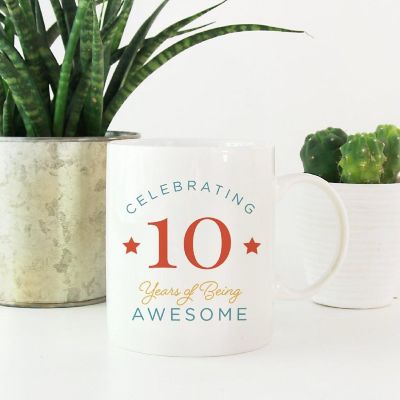10 Years Awesome Ceramic Mug Image 1