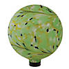 10" Yellow and Green Hand Painted Swirled Outdoor Patio Garden Gazing Ball Image 3