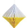 10" Yellow Diamond Honeycomb Ceiling Decorations  - 6 Pc. Image 1