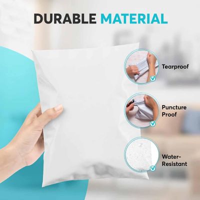 100 Count 9x12 White Poly Bag Mailer Image 2