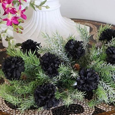 100-Count Black Silk Carnation Picks Image 2