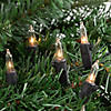 100-Count Clear Mini Christmas String Light Set - 20.25ft Black Wire Image 2