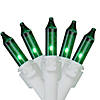 100-Count Green Mini Christmas Light Set  20.25ft White Wire Image 1