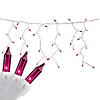 100 Count Purple Mini Icicle Christmas Lights - 3.5 ft White Wire Image 2