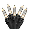 100-Count White LED Mini Christmas Lights - 33 ft Black Wire Image 1