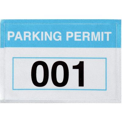 100-Pack 1-100 Reflective Sequentially Numbered Parking Permit Stickers (2 x 3 in) Image 3