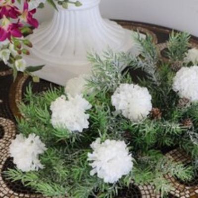 100-Pack: Cream White Silk Carnation Image 2