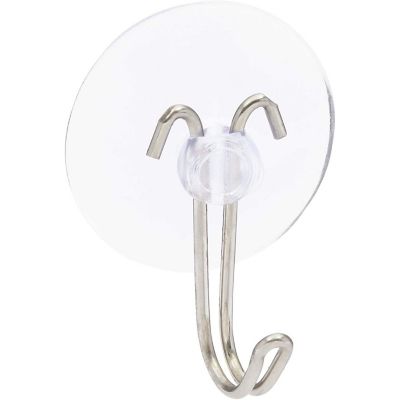 100 Pack Mini Clear Shower Suction Cup Hooks, 0.19 in, 30 mm Image 3