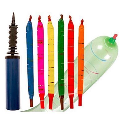 [100 Pack] Rocket Balloons Plus 1 Easy-To-Use Pump - Party Pack, No Need for A Refill Image 1