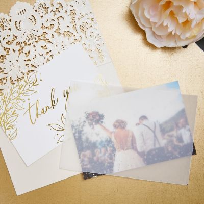 100-Pack White Translucent Vellum Paper Sheets for Invitations and Tracing (12 x 12 in) Image 2
