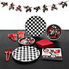 100 Pc. Motocross Party Tableware Decorating Kit for 8 Guests Image 1