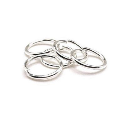 100 Pcs 10mm Silver Jump Rings Image 1
