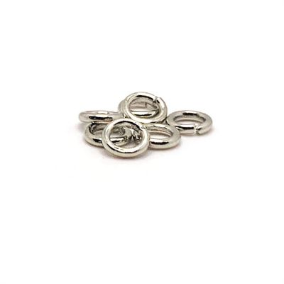 100 Pcs 5mm Antique Silver Jump Rings Image 1