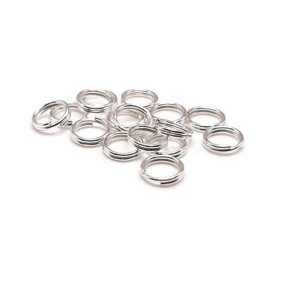 100 Pcs 6mm Silver Split Jump Rings Image 1